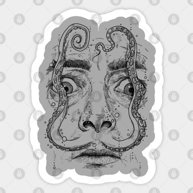 octopus Dali Sticker by NikKor